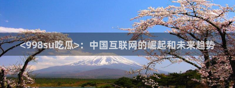 51吃瓜今日大瓜必吃大瓜：<998su吃瓜>：中国互联网的崛起和未来趋势